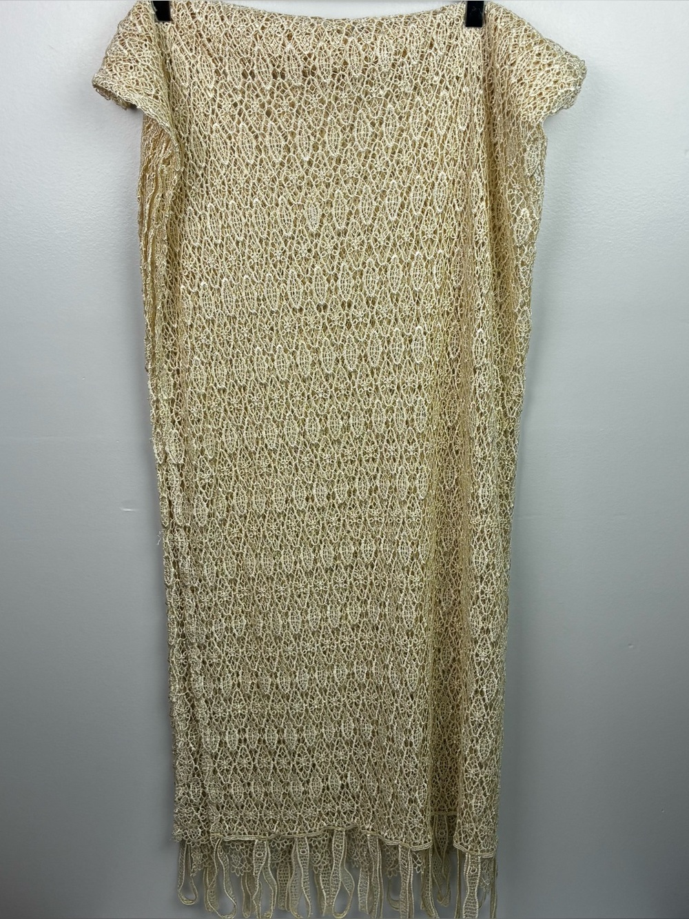 Crocheted Lace Vintage Curtain Panels